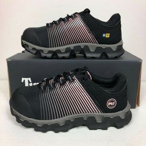 Timberland Pro Powertrain Sport SD+ Sneakers Black Pink Womens Size 6 M ESD New